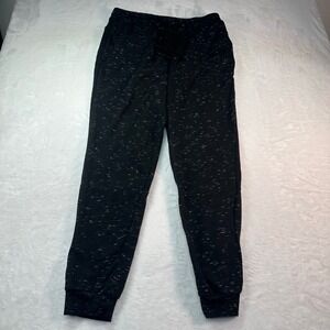 Pro Player Joggers Mens Large Black Space Dye Sweatpants Drawstring Lined‎